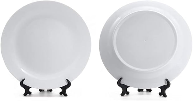 Custom 8" Round Ceramic Plate – Add Your Photo, Message, or Artwork - Stand Included - Custom Crafting Alliance, LLC