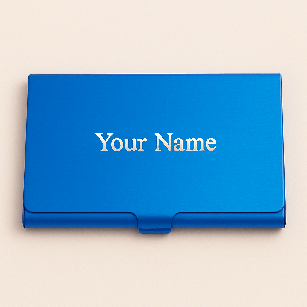 Custom Engraved Stainless Steel Card Holder – Slim Anti - Fingerprint Business & Credit Card Organizer - Custom Crafting Alliance, LLC
