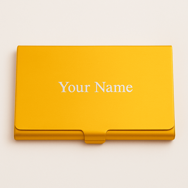 Custom Engraved Stainless Steel Card Holder – Slim Anti - Fingerprint Business & Credit Card Organizer - Custom Crafting Alliance, LLC