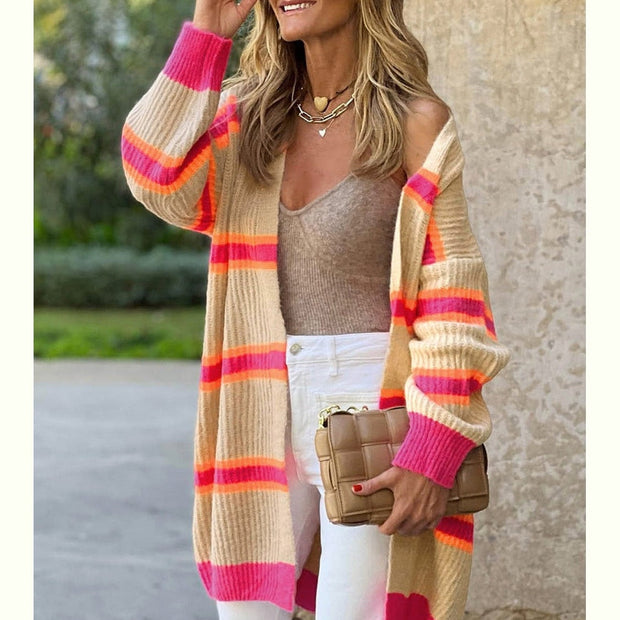 Women Ribbed Long Sleeve Cardigan Sweater