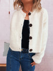Women Button-Up Raglan Sleeve Cardigan Sweater