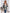 Women Geometric Lantern Sleeve Cardigan with Pockets