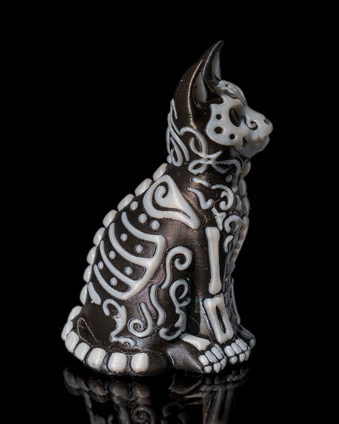 Day of the Dead Pet Figurines: Skeletal Dog and Cat - Custom Crafting Alliance