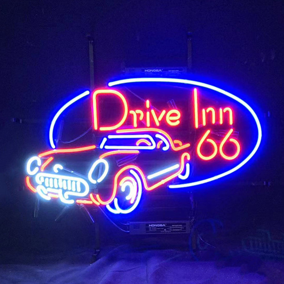 Drive Inn 66 Mother Road Auto Car Neon Signs Light