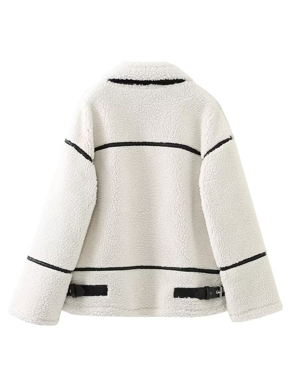 Women Zip Up Long Sleeve Sherpa Jacket