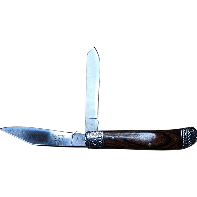 Elk Ridge 2 - Bladed Trapper Gentleman’s Knife – Classic Elegance Meets Everyday Utility - Custom Crafting Alliance, LLC