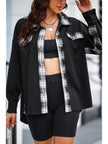 Plaid Button Down Collared Jacket