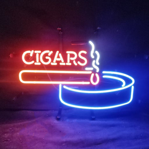 Fire Cigars Ashtray Neon Signs