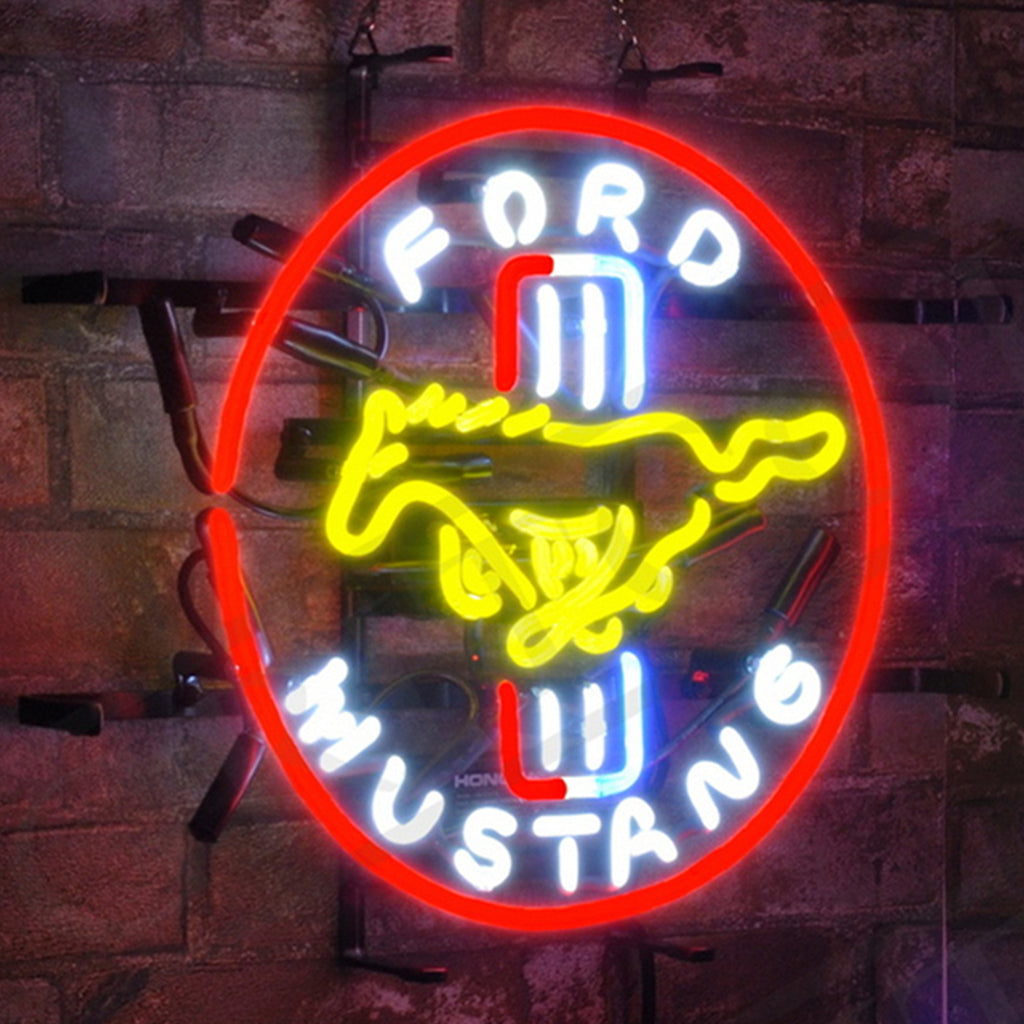 Ford Mustang Racing Car Auto Neon Signs Light
