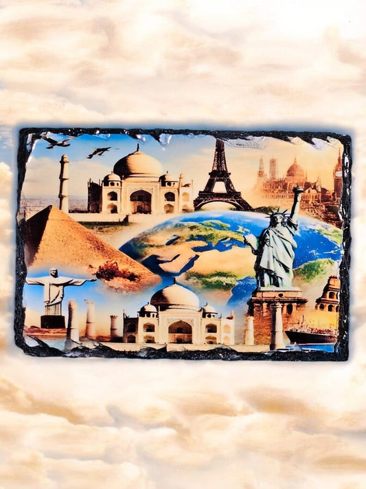 Global Wonders 4x6 Slate Plaque - Custom Crafting Alliance