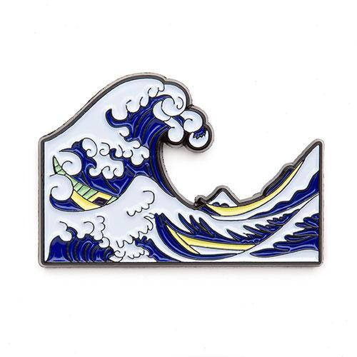 Great Wave off Kanagawa Enamel Pin - Today is Art Day