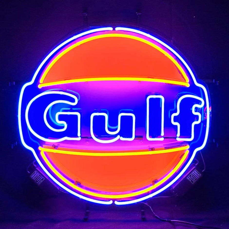 Gulf Gasoline Neon Signs Light