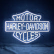 White Harley Davidson Motorcycle Neon Signs Light