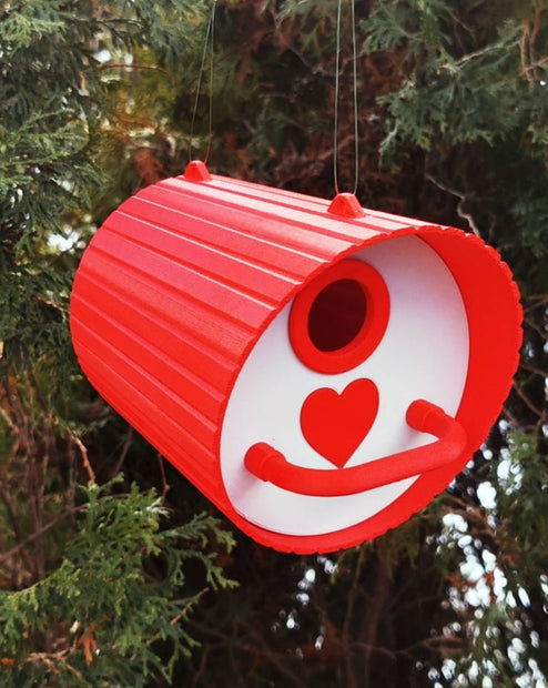 Heart Birdhouse – Charming Hanging Birdhouse with Perch & Heart Cutout - Custom Crafting Alliance, LLC