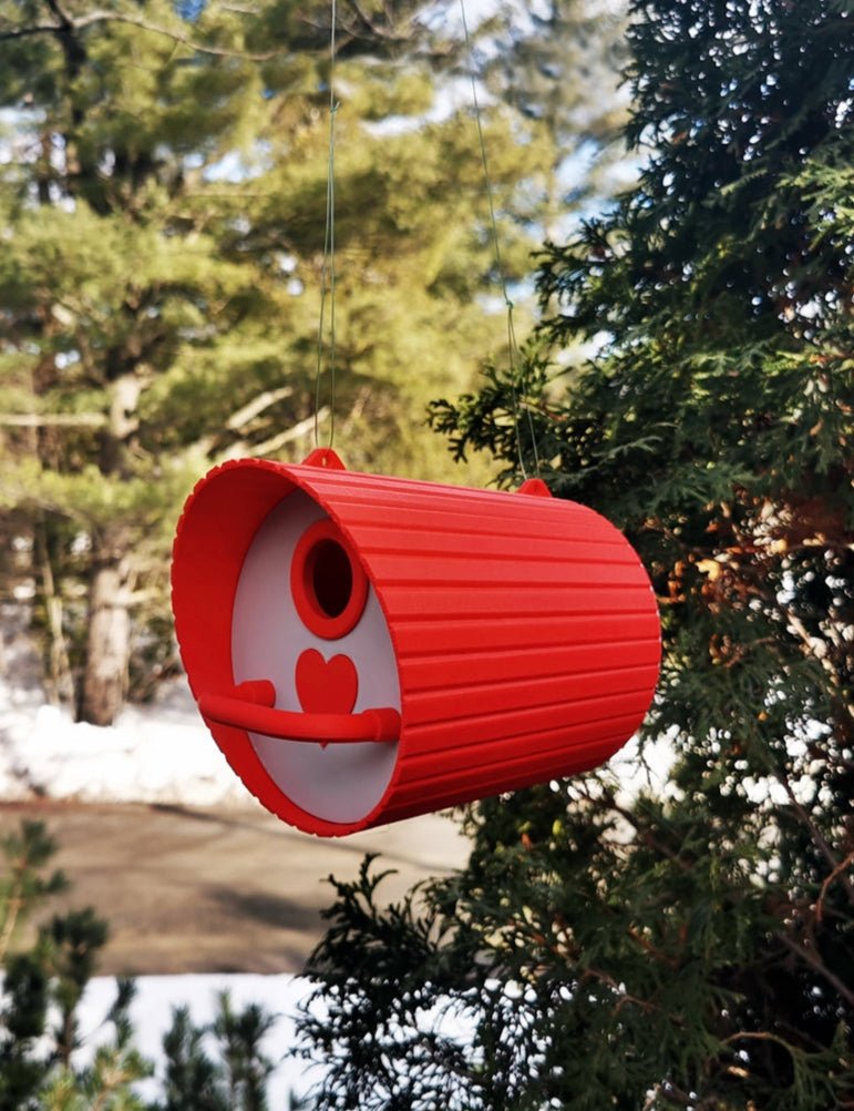 Heart Birdhouse – Charming Hanging Birdhouse with Perch & Heart Cutout - Custom Crafting Alliance, LLC