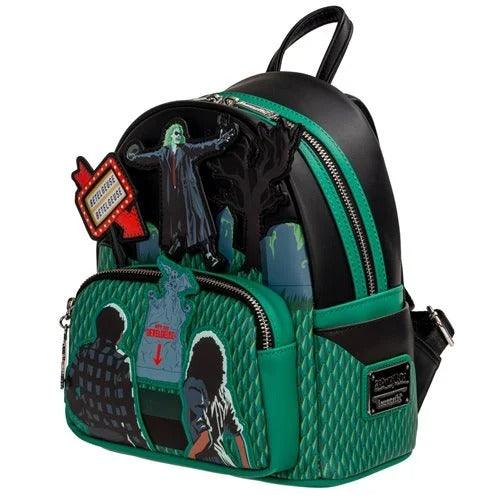 Loungefly Beetlejuice Graveyard Glow-in-the-Dark Mini-Backpack - Entertainment Earth Exclusive