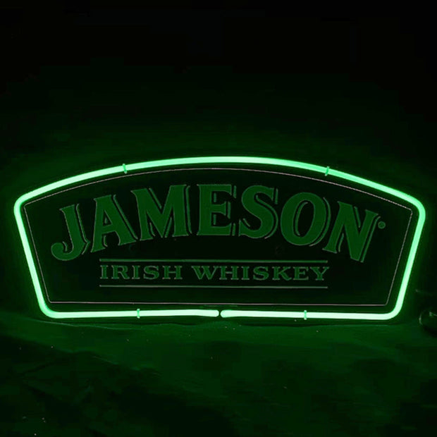 Jameson Irish Whiskey Acrylic with Glass Neon Signs