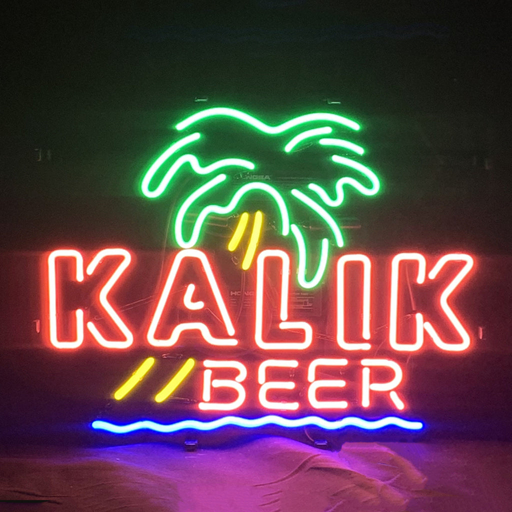 Kalik Beer Coconut Palm Tree Neon Signs Light