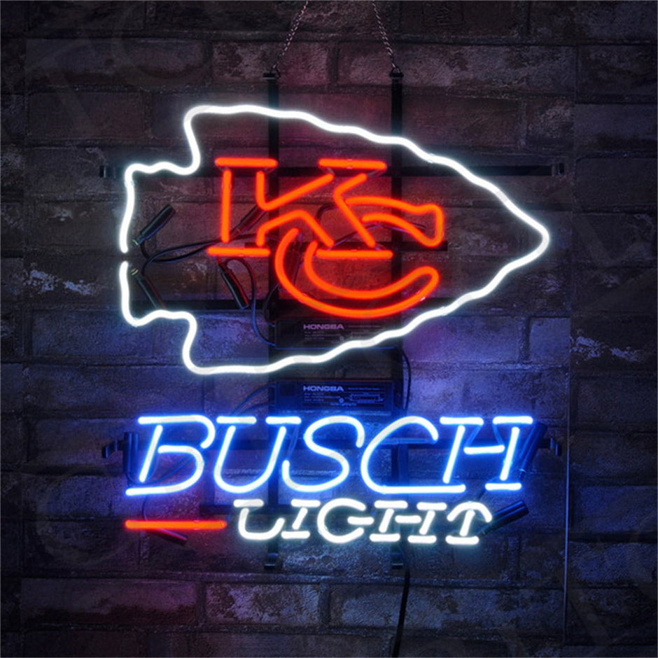 KC Kansas City Chiefs Busch Light Neon Signs