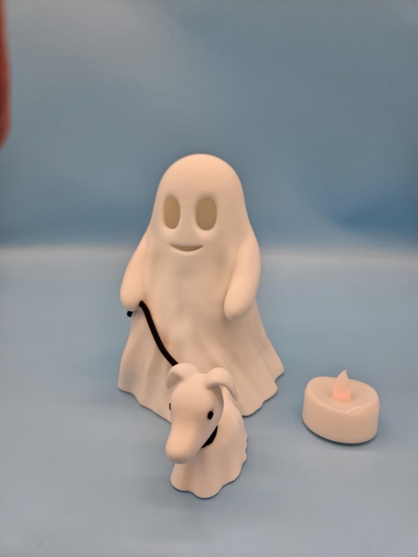 LED Ghost with Dog Halloween Figurine Set - Custom Crafting Alliance