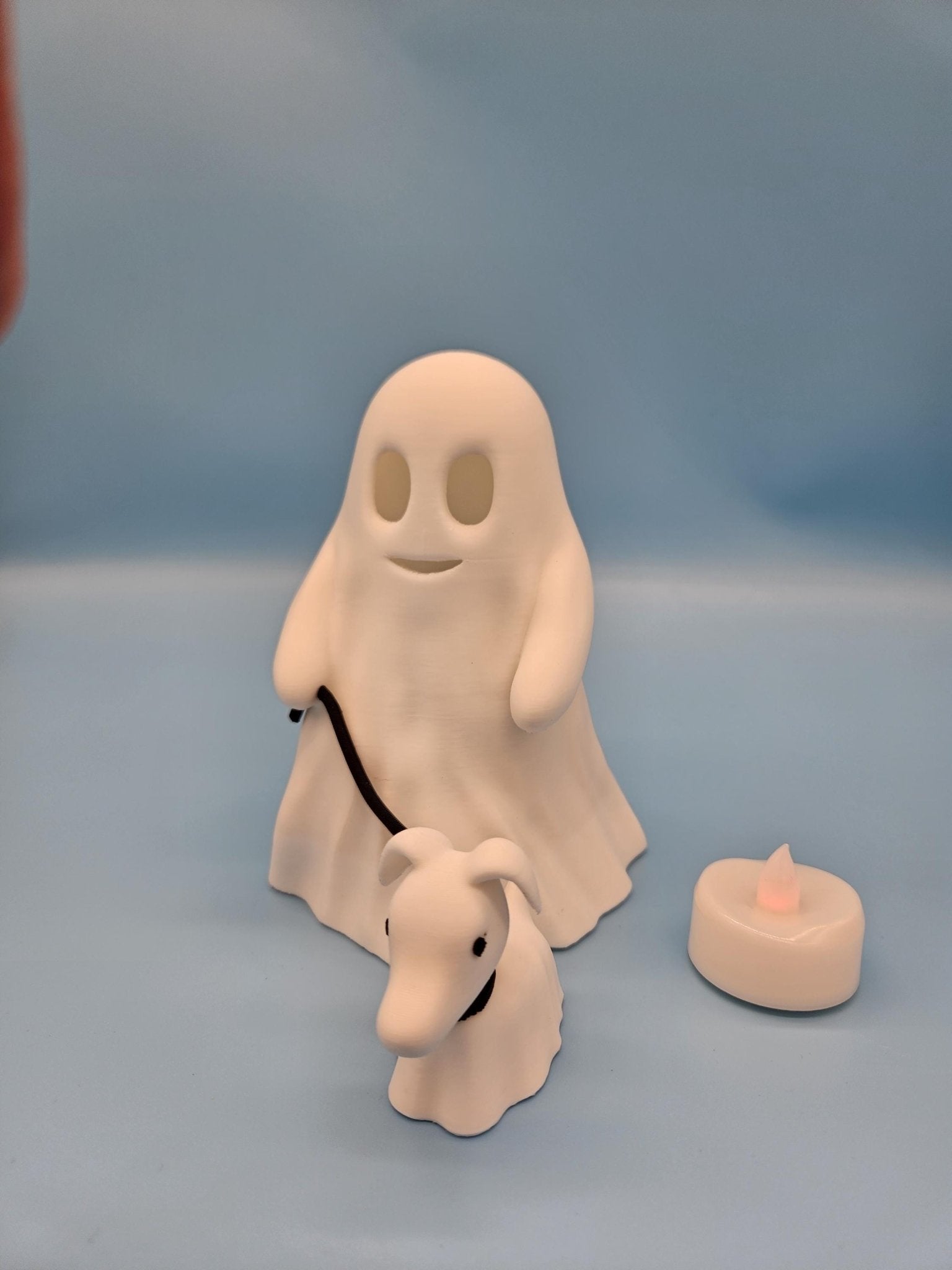 LED Ghost with Dog Halloween Figurine Set - Custom Crafting Alliance