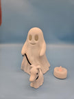 LED Ghost with Dog Halloween Figurine Set - Custom Crafting Alliance