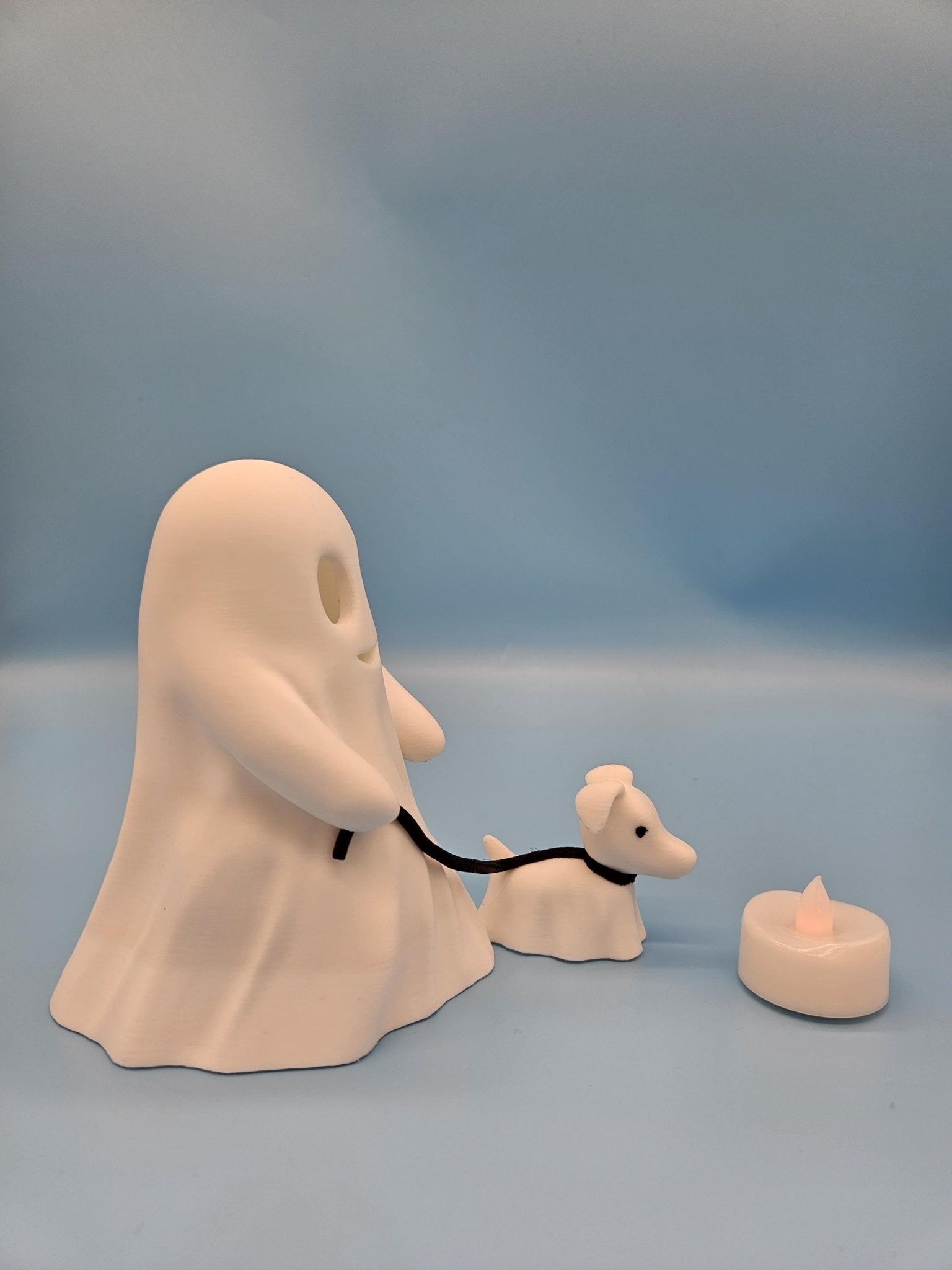 LED Ghost with Dog Halloween Figurine Set - Custom Crafting Alliance