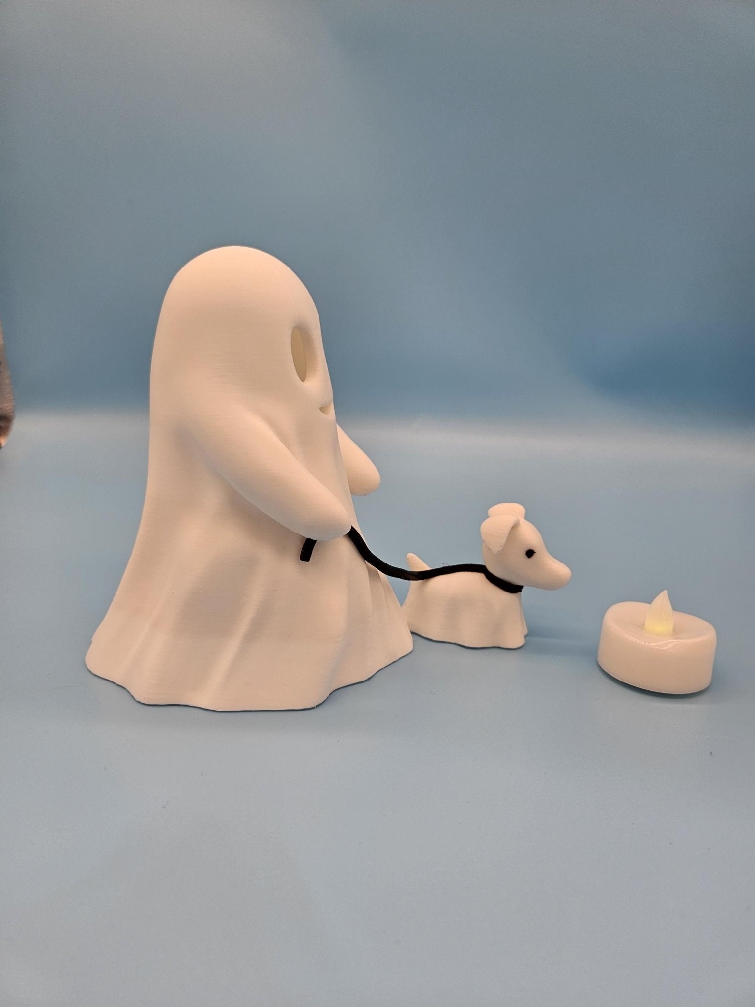 LED Ghost with Dog Halloween Figurine Set - Custom Crafting Alliance