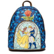 Loungefly Beauty and the Beast Stained-Glass Window Mini-Backpack - Entertainment Earth Exclusive