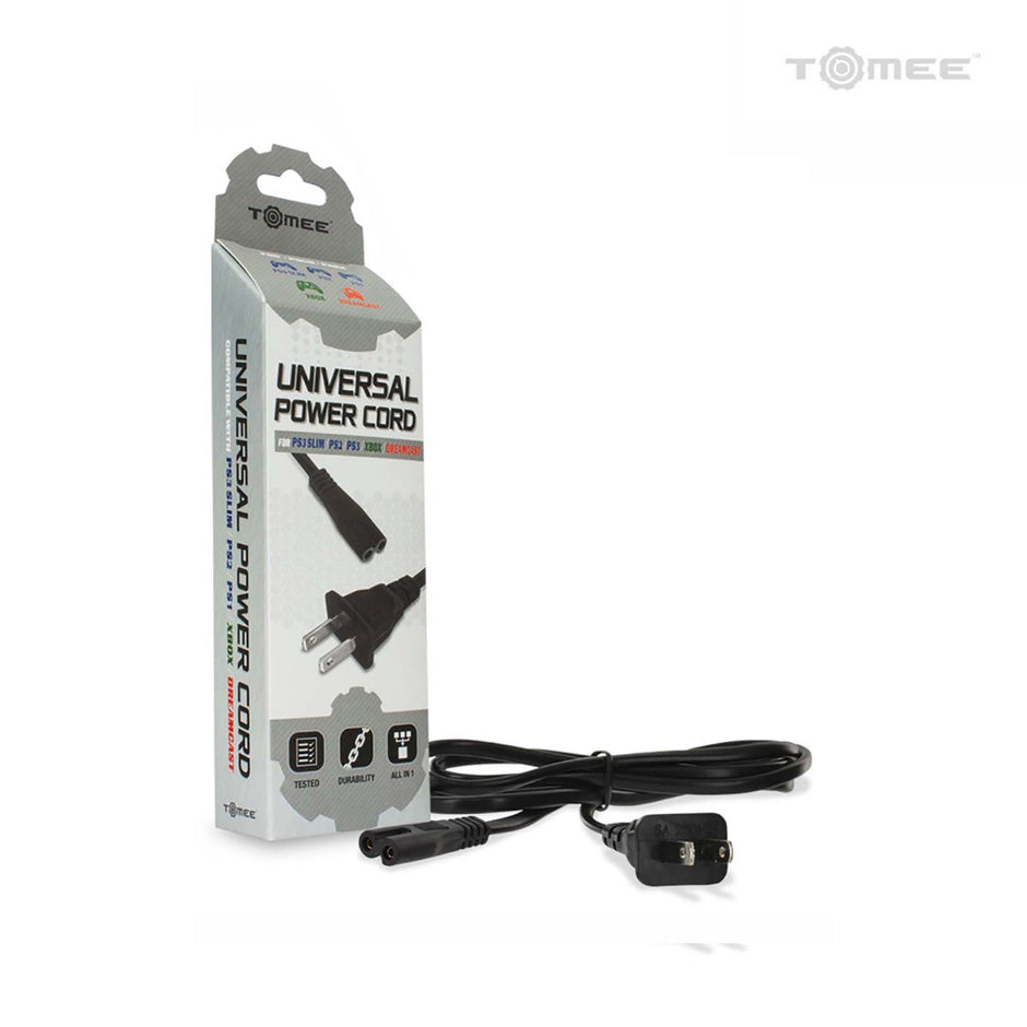 Figure 8 Power Cable Works With OG Xbox / Xbox Series / PS4 /  PS3 Slim / PS2 Fat, PS1, Dreamcast , Saturn Figure 8 Power Cable