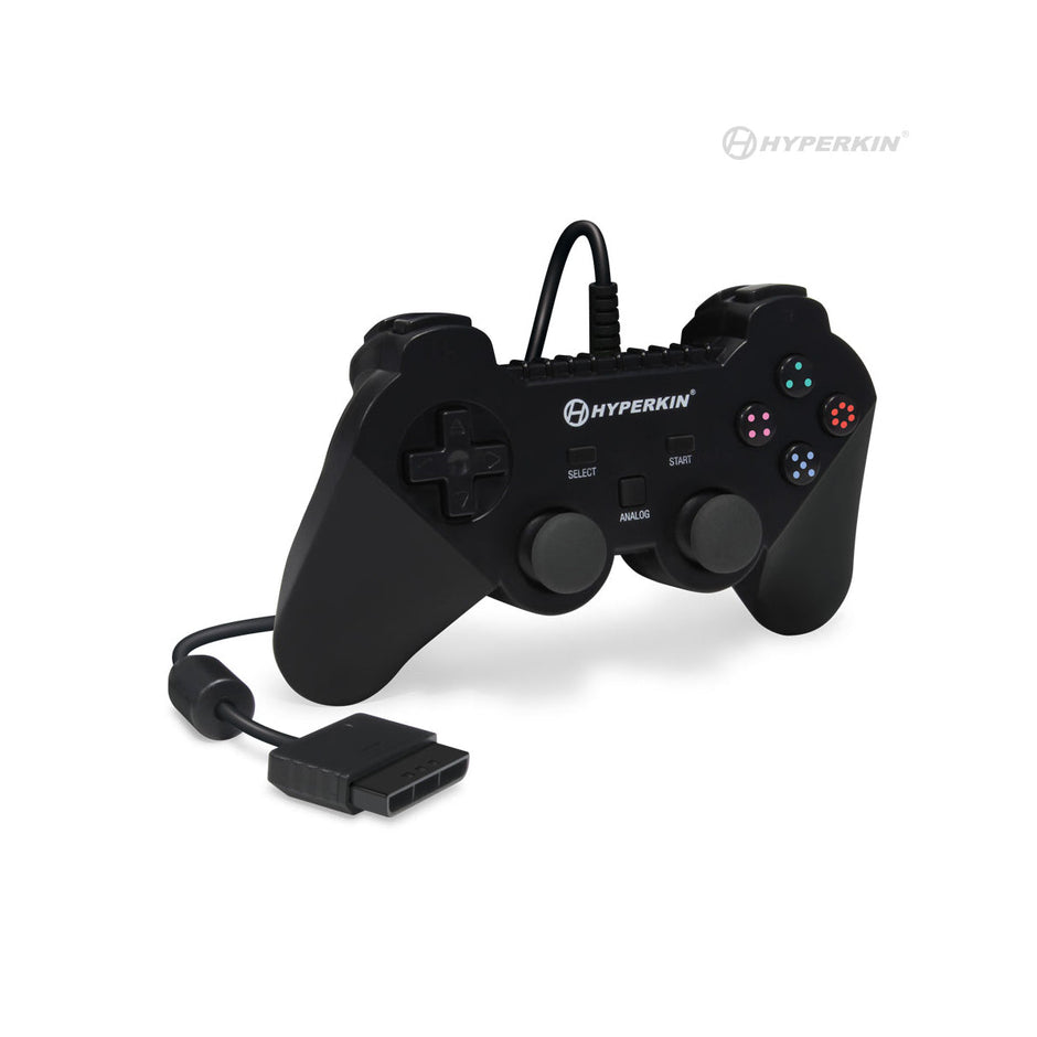 PS2 Wired Controller Black (Brave Warrior)