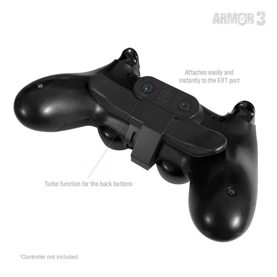 PS4 Controller Trigger Back Button Attachment works with OEM PS4 Controllers