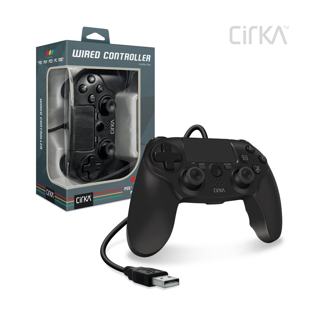 PS4 / PC Wired Controller Black