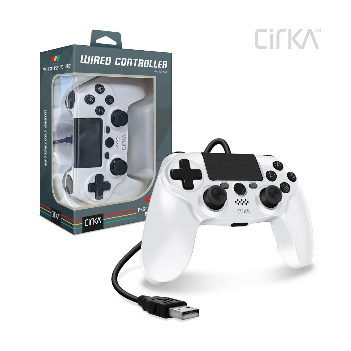 PS4 / PC Wired Controller White