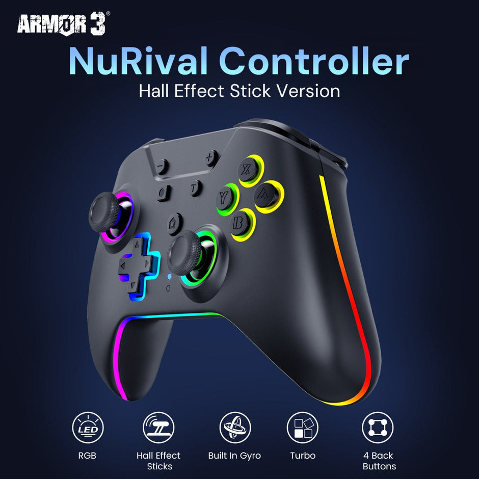 Wireless Hall Effect Controller Black for Nintendo Switch / Switch 2