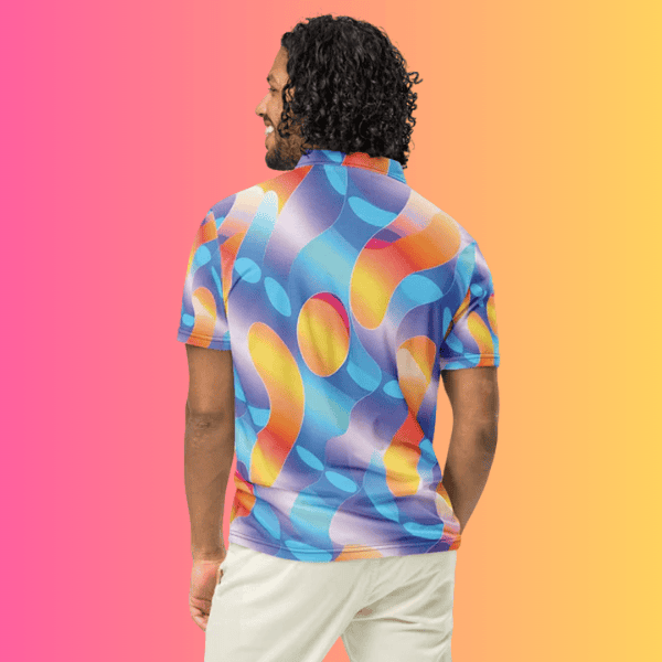 Vibrant Abstract Polo for EDM Festivals