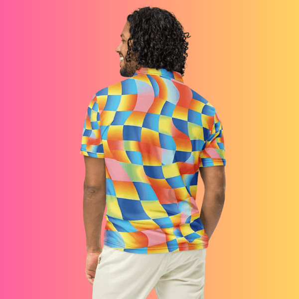 Abstract Rave Polo for EDM Enthusiasts
