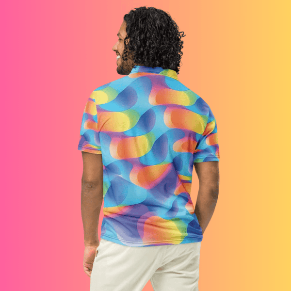 Vibrant Abstract Polo for EDM Festivals