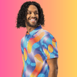 Vibrant Abstract Polo for EDM Festivals