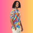 Vibrant Abstract Polo for Raves and Festivals