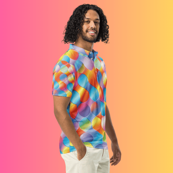 Vibrant Abstract Polo for Raves and Festivals