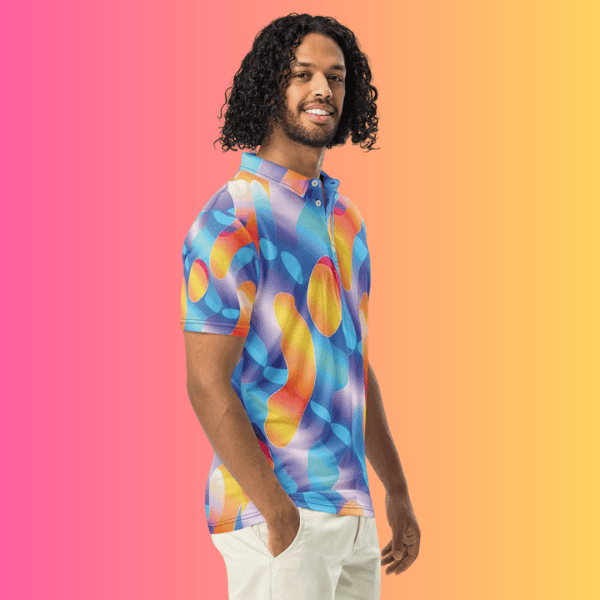 Vibrant Abstract Polo for EDM Festivals