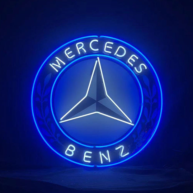 Mercedes Benz Auto Car Logo Neon Signs