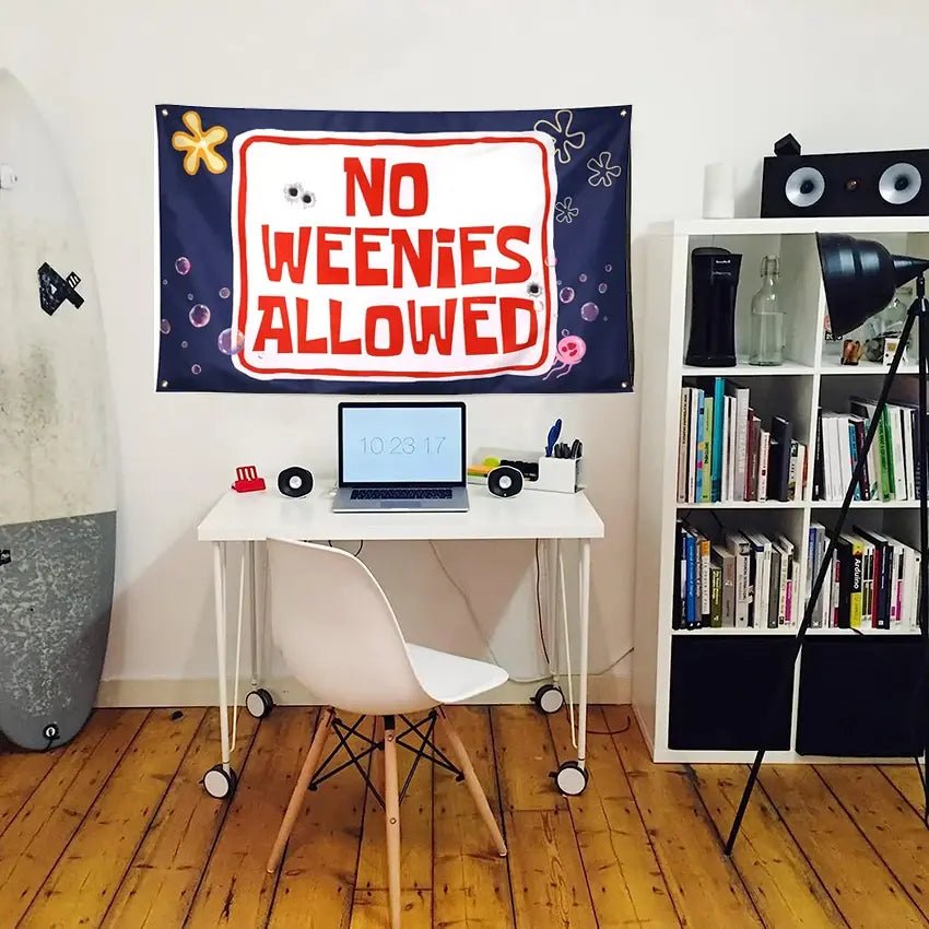 No Weenies Allowed Flag Funny Banner - Custom Crafting Alliance, LLC