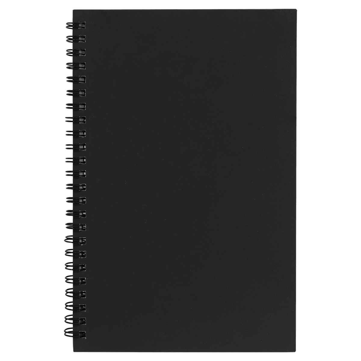 Notebook - Black Engravable Spiral Bound Available in Two Sizes - Custom Crafting Alliance, LLC