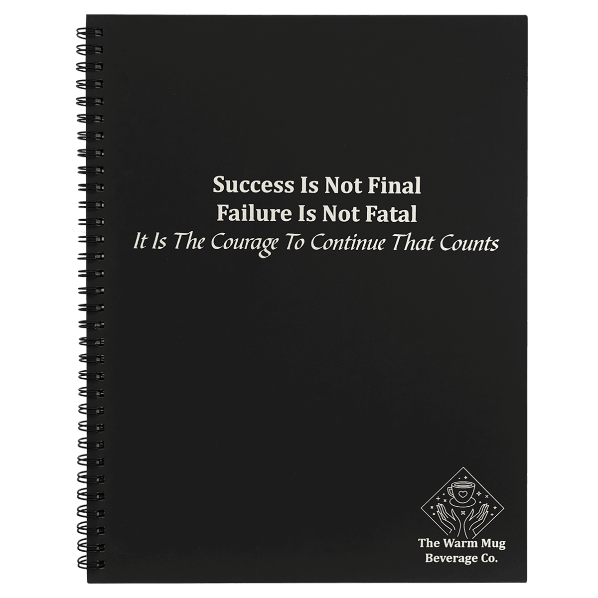Notebook - Black Engravable Spiral Bound Available in Two Sizes - Custom Crafting Alliance, LLC