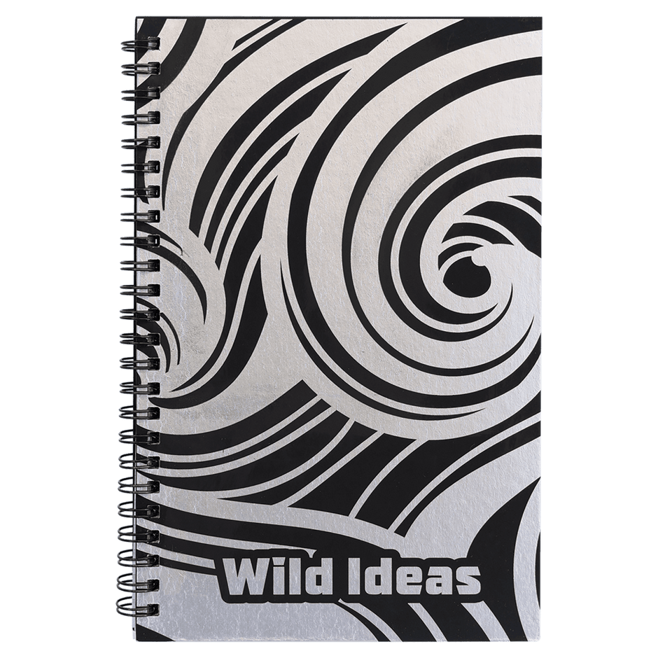 Notebook - Black Engravable Spiral Bound Available in Two Sizes - Custom Crafting Alliance, LLC