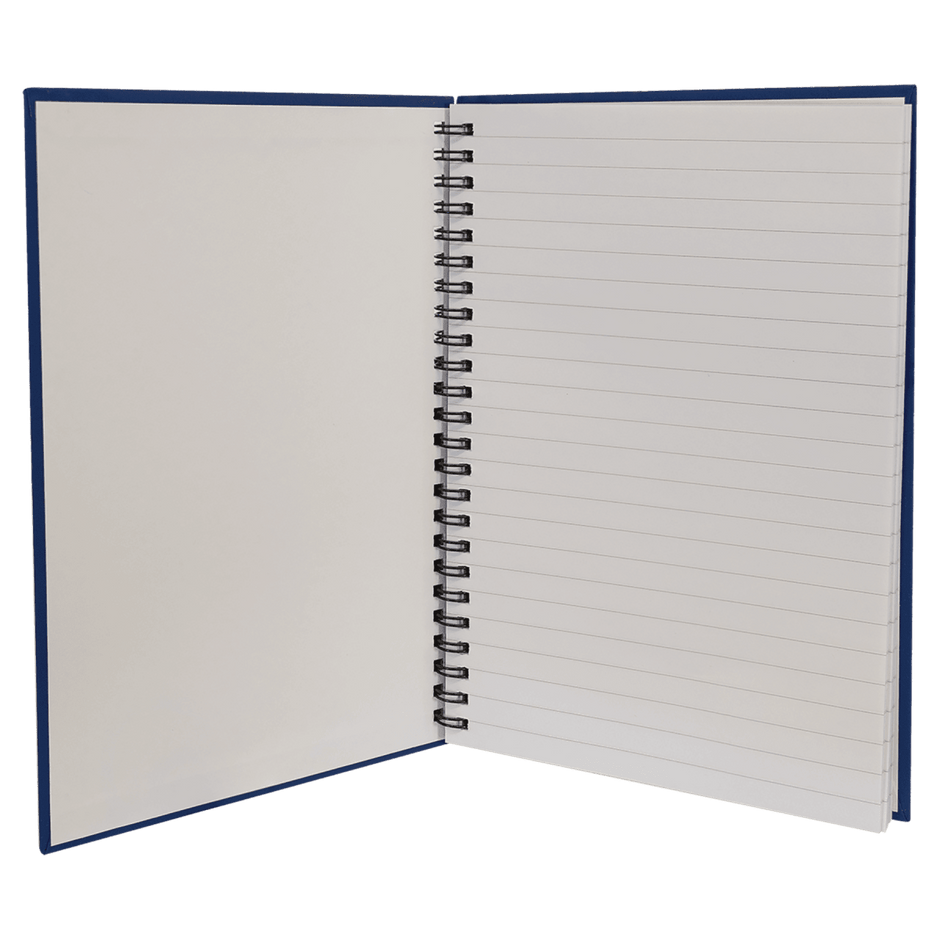 Notebook - Black Engravable Spiral Bound Available in Two Sizes - Custom Crafting Alliance, LLC