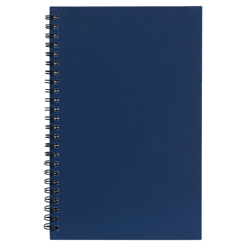Notebook - Blue Engravable Spiral Bound Available in Two Sizes - Custom Crafting Alliance, LLC