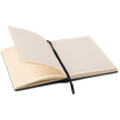 Notebook - Engravable Leatherette Bound With Ribbon Bookmark 5 3/8